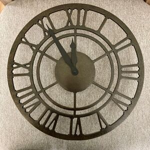 Pottery Barn Galvanized Iron Wall Clock